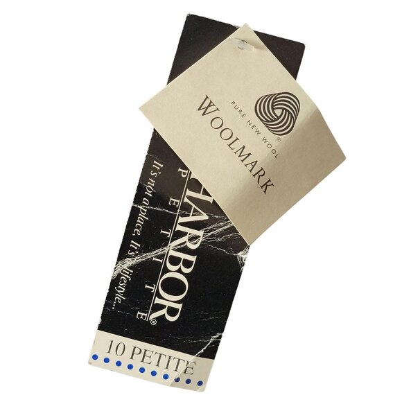 Sag Harbor Petite Womens Black Wool Pleated Business Casual Work Pants 10P - Picture 9 of 9